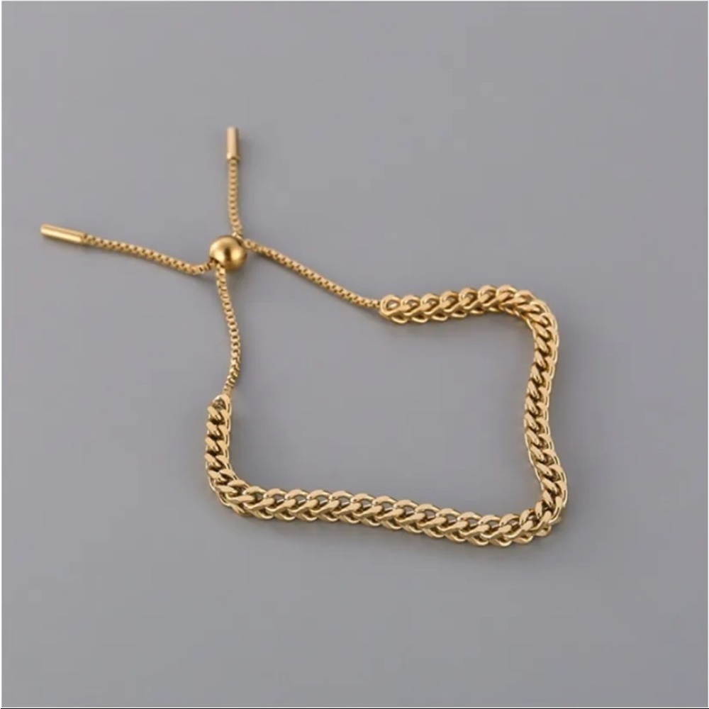 NEW Woven Gold Adjustable Chain Bracelet - Picture 4 of 11